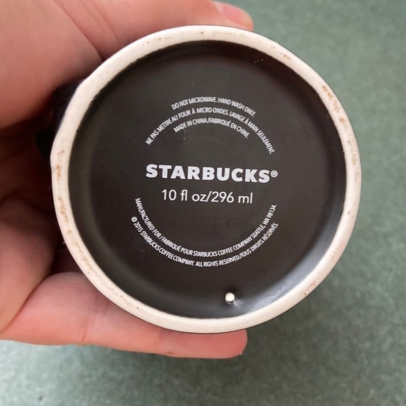 STARBUCKS Black Studded Ceramic Tumbler, new never used 10 oz special addition - Picture 2 of 4